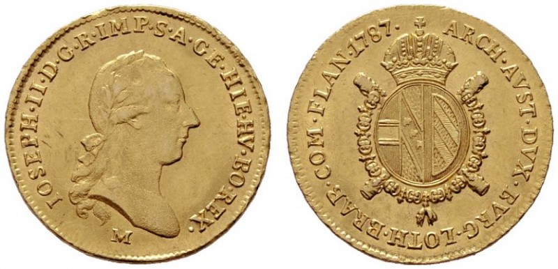  RÖMISCH DEUTSCHES REICH   Josef II. 1765-1790   (E) 1/2 Sovrano 1787 M, Mailand...