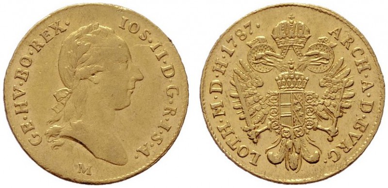  RÖMISCH DEUTSCHES REICH   Josef II. 1765-1790   (D) Dukat 1787 M, Mailand (3,48...