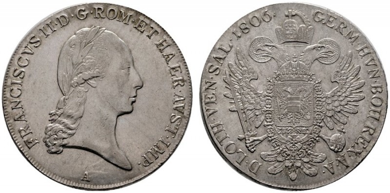  RÖMISCH DEUTSCHES REICH   Franz II. 1792-1806-(1835)   (D) Taler 1806 A, Wien f...