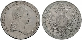  ÖSTERREICHISCHES KAISERREICH   Franz I. (1792)-1806-1835   (D) Taler 1809 C, Prag vzgl.