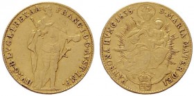  ÖSTERREICHISCHES KAISERREICH   Franz I. (1792)-1806-1835   (B) Dukat 1835, Ungarn; kleine Kratzer  Gold  f.s.sch.