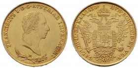  ÖSTERREICHISCHES KAISERREICH   Franz I. (1792)-1806-1835   (E) Sovrano 1830 M  Gold R s.sch./vzgl.