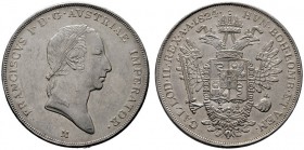  ÖSTERREICHISCHES KAISERREICH   Franz I. (1792)-1806-1835   (E) Scudo 1824 M f.vzgl./vzgl.