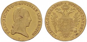  ÖSTERREICHISCHES KAISERREICH   Franz I. (1792)-1806-1835   (B) Dukat 1824 V  Gold R vzgl./stplfr.