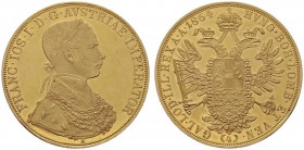  ÖSTERREICHISCHES KAISERREICH   Franz Joseph 1848-1916   (B) 4 Dukaten 1864 A  Gold R f.stplfr.