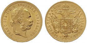 ÖSTERREICHISCHES KAISERREICH   Franz Joseph 1848-1916   (B) Dukat 1899  Gold  stplfr.