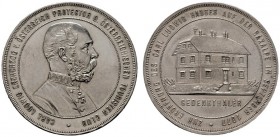  ÖSTERREICHISCHES KAISERREICH   Franz Joseph 1848-1916   (D) Raxalpentaler 1877; Av.winziger Kratzer  RR f.stplfr.