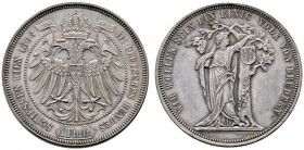  ÖSTERREICHISCHES KAISERREICH   Franz Joseph 1848-1916   (D) Feintaler 1868; III. Deutsche Bundesschießen in Wien feine Patina. vzgl.