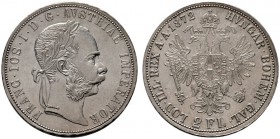  ÖSTERREICHISCHES KAISERREICH   Franz Joseph 1848-1916   (D) Doppelgulden 1872 vzgl.+