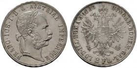  ÖSTERREICHISCHES KAISERREICH   Franz Joseph 1848-1916   (D) Doppelgulden 1886 vzgl.