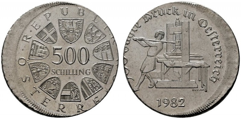  ÖSTERREICHISCHE - REPUBLIK   2. Republik seit 1945   (D) 500 Schilling 1982; 50...