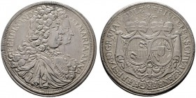  ÖSTERREISCHISCH NEUFÜRSTEN   Schwarzenberg   (D) Ferdinand Wilhelm Eusebius 1683-1703 Taler 1696, Wien; Hochzeit mit Maria Anna von der Grafschaft Su...