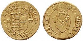 ÖSTERREICHISCHE GEISTLICHKEIT   Michael von Küenburg 1554-1560   (D) Dukat 1555 (3,51 g); HZ:453, Pr:413  Gold  f.vzgl.