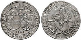  ÖSTERREICHISCHE GEISTLICHKEIT   Johann Jakob Khuen von Belasi 1560-1586   (D) Taler 1561; HZ:607, Pr:525, kl. Randschläge s.sch./f.vzgl.