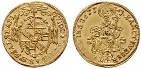  ÖSTERREICHISCHE GEISTLICHKEIT   Guidobald v.Thun u.Hohenstein 1654-1668   (E) 1/4 Dukat 1655 (0,86 g); HZ:1781, Pr:1465  Gold  f.stplfr.