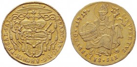  ÖSTERREICHISCHE GEISTLICHKEIT   Franz Anton Fürst von Harrach 1709-1727   (D) Dukat 1717 (3,49 g); HZ:2348, Pr:1956  Gold  stplfr.
