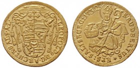  ÖSTERREICHISCHE GEISTLICHKEIT   Leopold Anton v. Firmian 1727-1744   (D) Dukat 1732 (3,50 g); HZ:2543, Pr:2111  Gold  vzgl.+