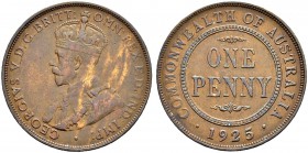 AUSTRALIEN 
 George V. 1910-1936 
 Penny 1925. 9.54 g. KM 23. Sehr schön-gutes sehr schön.