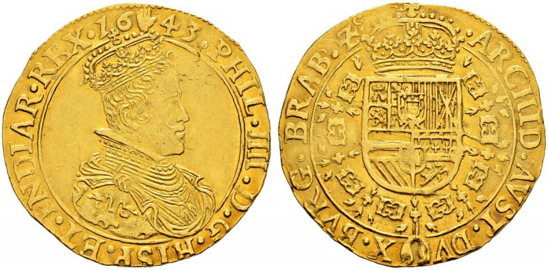 BELGIEN 
 Brabant, Herzogtum 
 Philipp IV. 1621-1665. Doppelter Souverain d'or...