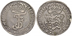 DÄNEMARK 
 Friedrich III. 1648-1670. 4 Mark 1666. 21.57 g. Hede 113. Dav. 3582. Sehr schön.