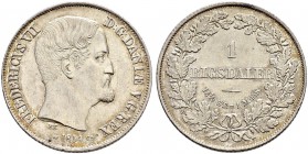 DÄNEMARK 
 Friedrich VII. 1848-1863. Rigsdaler 1854. 14.47 g. Hede 8A. Vorzüglich-FDC.