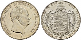 DEUTSCHLAND 
 Brandenburg-Preussen, Markgrafschaft, 1417 Kurfürstentum, 1701 Königreich 
 Friedrich Wilhelm IV. 1840-1861. Doppelter Vereinstaler 18...
