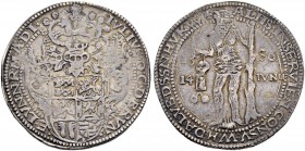 DEUTSCHLAND 
 Braunschweig-Lüneburg, Herzogtum 
 -Wolfenbüttel 
 Julius, 1568-1589. Taler 1586, Goslar. Brillentaler. 29.18 g. Welter 579. Dav. 906...