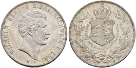 DEUTSCHLAND 
 Braunschweig-Lüneburg, Herzogtum 
 -Wolfenbüttel 
 Wilhelm, 1831-1884. Doppelter Vereinstaler 1856, Hannover. 25. Regierungsjubiläum....