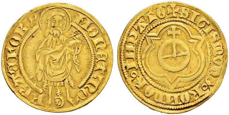 DEUTSCHLAND 
 Frankfurt am Main, Stadt 
 Goldgulden o. J. (1433-1437). Titel S...