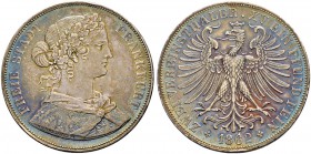DEUTSCHLAND 
 Frankfurt am Main, Stadt 
 Doppelter Vereinstaler 1862. 36.99 g. Kahnt 183. Thun 145. Dav. 651. Hübsche Patina. Vorzüglich.