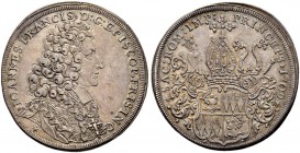 DEUTSCHLAND 
 Freising, Bistum 
 Johann Franz Eckher, Freiherr von Kapfing, 1695-1727. Taler 1709, Augsburg. 29.19 g. Sellier 90. Dav. 2247. Fast vo...