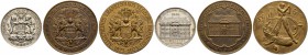 DEUTSCHLAND 
 Hamburg, Stadt 
 Silbermedaille 1888. Erweiterung des Stadthauses. Bronzemedaille 1914. 100 Jahre Hamburger Polizei­be­hörde. Bronzeme...