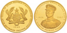 GHANA 
 Republik1957- 
 2 Pounds 1968. 15.91 g. KM X6. FDC aus Polierter Platte.