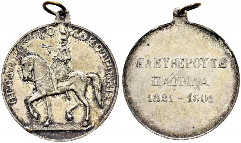 GRIECHENLAND 
 Georg I. 1863-1913. Silbermedaille 1901. Zur Erinnerung an den B...