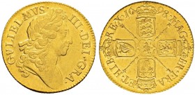 GROSSBRITANNIEN 
 William III. 1694-1702. Guinea 1698. 8.36 g. S. 3460. Fr. 313. Gutes sehr schön.
