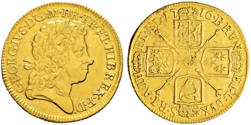 GROSSBRITANNIEN 
 George I. 1714-1727. Guinea 1716. 8.29 g. S. 3631. Fr. 327. K...