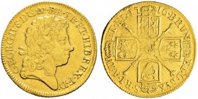 GROSSBRITANNIEN 
 George I. 1714-1727. Guinea 1716. 8.29 g. S. 3631. Fr. 327. Kl. Kratzer. Sehr schön.