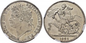GROSSBRITANNIEN 
 George IV. 1820-1830. Crown 1821. S. 3805. Dav. 104. NGC Unc Details. Vorzüglich-FDC.