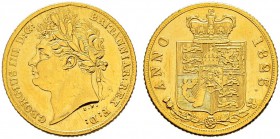 GROSSBRITANNIEN 
 George IV. 1820-1830. Half sovereign 1825. 3.95 g. S. 3803. Schl. 126. Fr. 379. Bearbeitet. Sehr schön.
