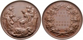 GROSSBRITANNIEN 
 Victoria, 1837-1901. Bronzemedaille 1862. Preismedaille der internationalen Ausstellung in London. Stempel von Leonard C. Wyon. Thr...