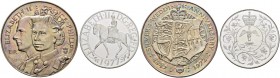 GROSSBRITANNIEN 
 Elizabeth II. 1952-. Silbermedaille 1972. Auf die Silberhochzeit. Stempel von D. Cornell. Die Brutbilder des Paares halblinks und i...
