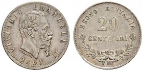 ITALIA 
 Regno d'italia 
 Vittorio Emanuele II. 1859-1878. 20 Centesimi 1867, Torino. 0.97 g. Nomisma 936. Pag. 537. BB/Spl.