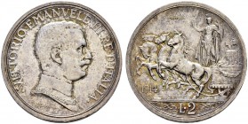 ITALIA 
 Regno d'italia 
 Vittorio Emanuele III. 1900-1946. 2 Lire 1914, Roma. PROVA. 9.98 g. P.P. 241. Molto rara. Fdc.