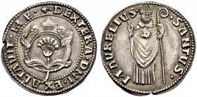 ITALIA 
 Ferrara 
 Ercole I,1471-1505. Diamante. 2.55 g. MIR 259. Rarissima. Frattura del tondello ma splendido esemplare. Splendida. Ex Numismatica...