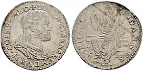 ITALIA 
 Firenze 
 Cosimo I. de Medici, 1536-1574. Testone. 9.25 g. MIR 149. Splendido esemplare. Spl+.