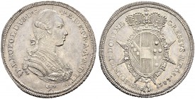 ITALIA 
 Firenze 
 Pietro Leopoldo di Lorena, 1765-1790. Mezzo francescone 1787. 13.69 g. MIR 387/3. Molto rara. Spl.