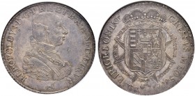 ITALIA 
 Firenze 
 Pietro Leopoldo di Lorena, 1765-1790. Francescone 1789. MIR 385/5. Dav. 1518. In slab NGC MS 61. qFdc.