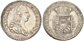 ITALIA 
 Firenze 
 Pietro Leopoldo di Lorena, 1765-1790. Mezzo francescone 1790. 13.66 g. MIR 398. Molto rara. BB.