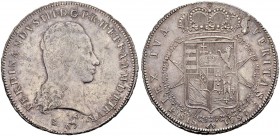 ITALIA 
 Firenze 
 Ferdinando III di Lorena (1. Periodo), 1790-1801. Francescone 1797. 27.26 g. MIR 405/6. Molto rara. Delicata patina, piccolo dife...
