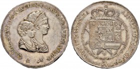 ITALIA 
 Firenze 
 Carlo Ludovico di Borbone reggenza della madre Maria Luigia, 1803-1807. Dena 1803. 39.21 g. Pag. 27. Dav. 152. Spl-Fdc.